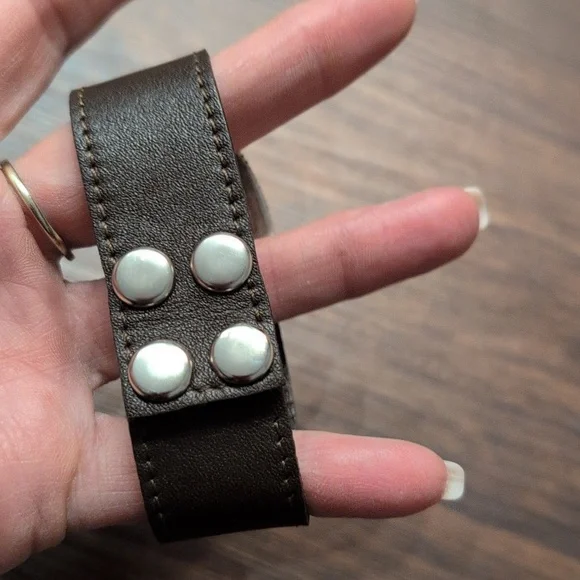 Studio Barse Silver And Turquoise Leather Bracelet - Picture 2 of 3